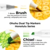 Ohuhu Honolulu Marker Pen Set Color Markers Alcohol Art Markers Refillable Dual Tips Sketching Drawing Manga School Art Supplies 5
