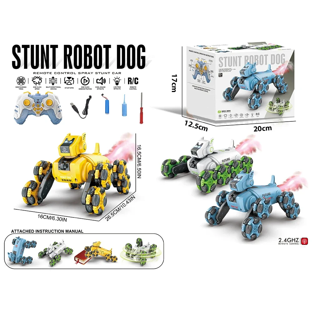 2.4G Remote Control Robot Dog 360 Degree Drift Stunt RC Car Toys For Boys Girls Children Gift M765-53 6