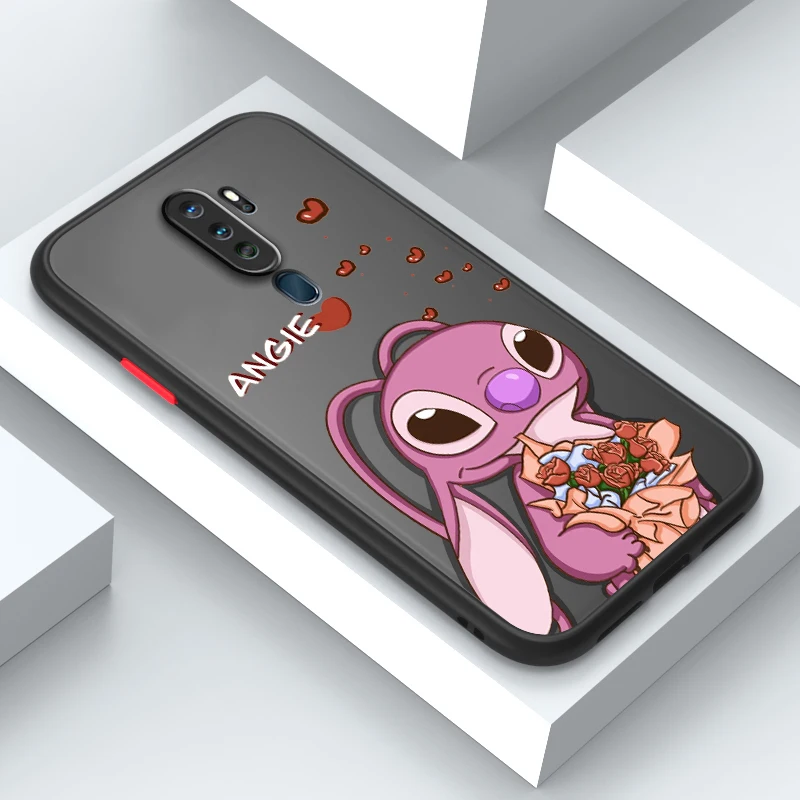 

Anime Stitch For OPPO A98 A96 A94 A78 A77 A76 A74 A72 A57 A56 A55 A53 Frosted Translucent Hard Phone Case Coque Capa Fundas