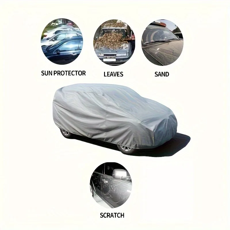 All-Season Universal Silver Car Body Cover, Enhanced Protection