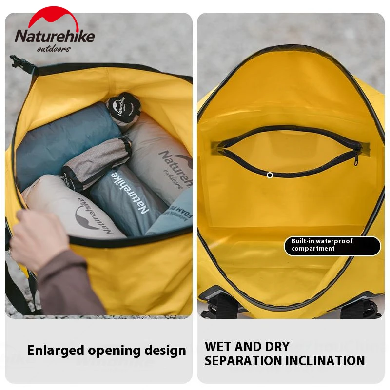 Naturehike Outdoor Storage Bag 40L 60L 90L Large Capacity Motorcycle Tail Bag Camping Travel Luggage Carrier Swimming Handbag
