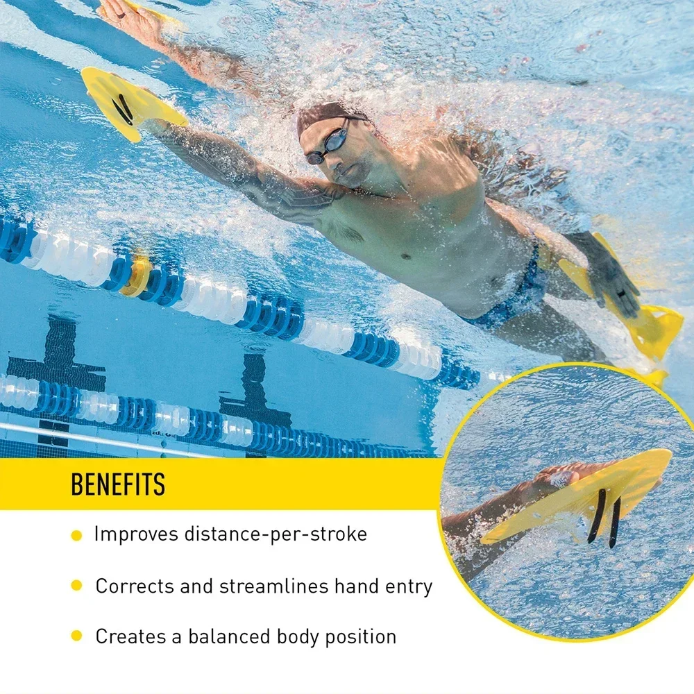 FINIS Iso Swimming Paddles Swimming Ergonomic Paddles Professional Strokes Practice Correction Swim Training Paddle 6