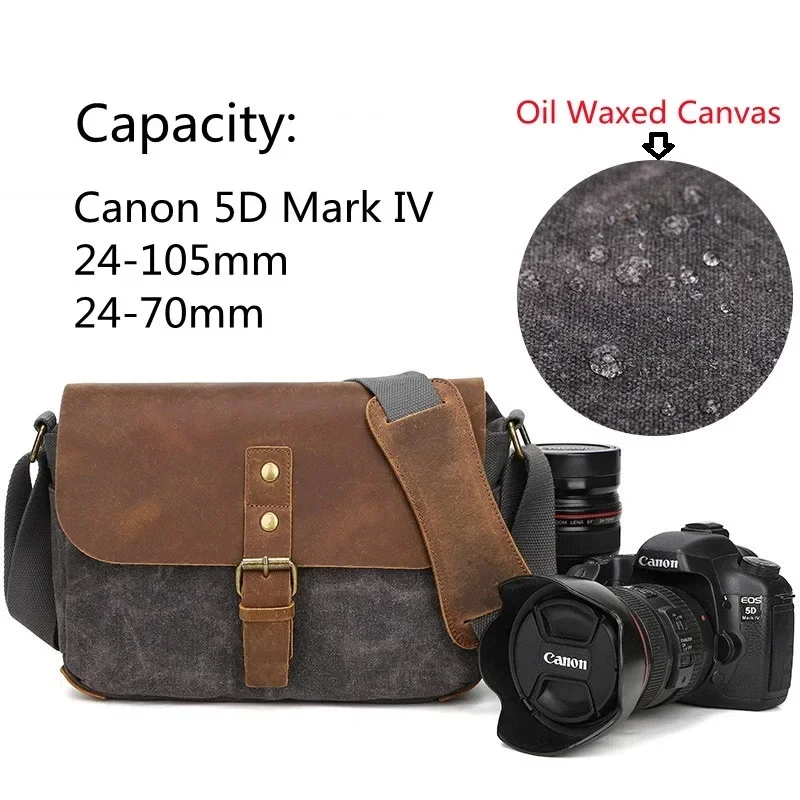 Waterproof Canvas Camera Bag for Outdoor Photography