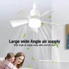 LED Ceiling Fan with Lamp and Remote Control Dimmable 3-Speed Fan Silent Timed AC85-265V for Bedroom Living Room 3