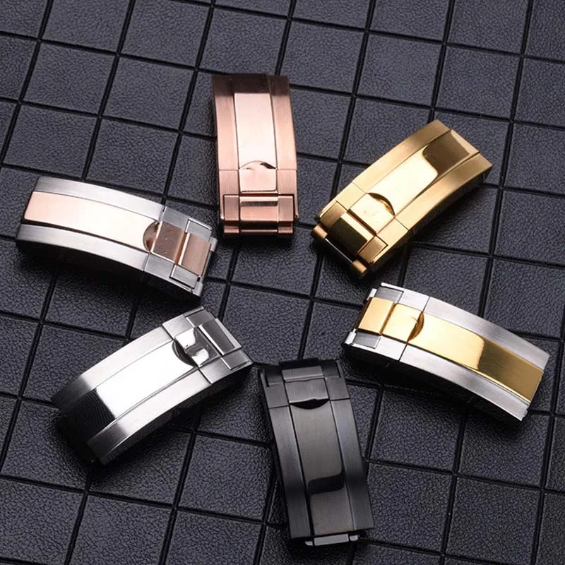 

Пряжка для часов rolex, застежка для часов 16 мм 18 мм, цвета: серебро, золото, розовое золото