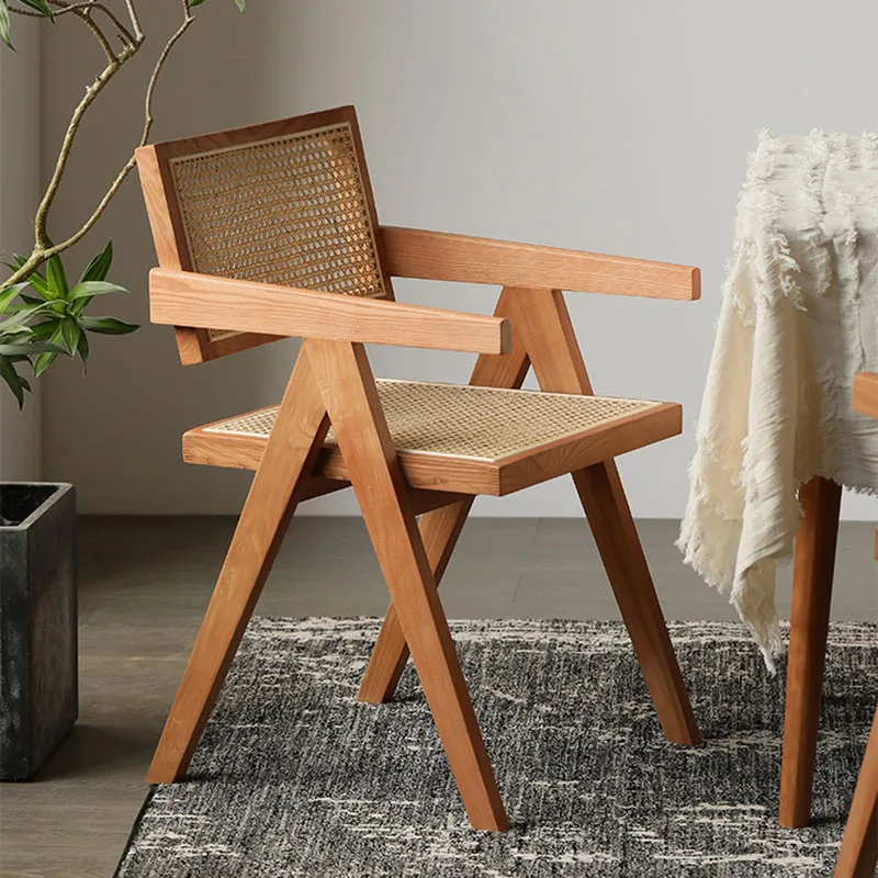 

Ergonomic Leather Dining Chairs Outdoor Wooden Wood Dining Chairs Office Elegant Muebles Para Hogar Living Room Furniture