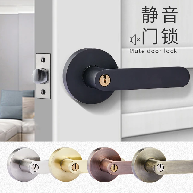 Indoor Household Door Handle For Home With Security Lock Key Set Aluminum  Alloy - Door Handles - AliExpress