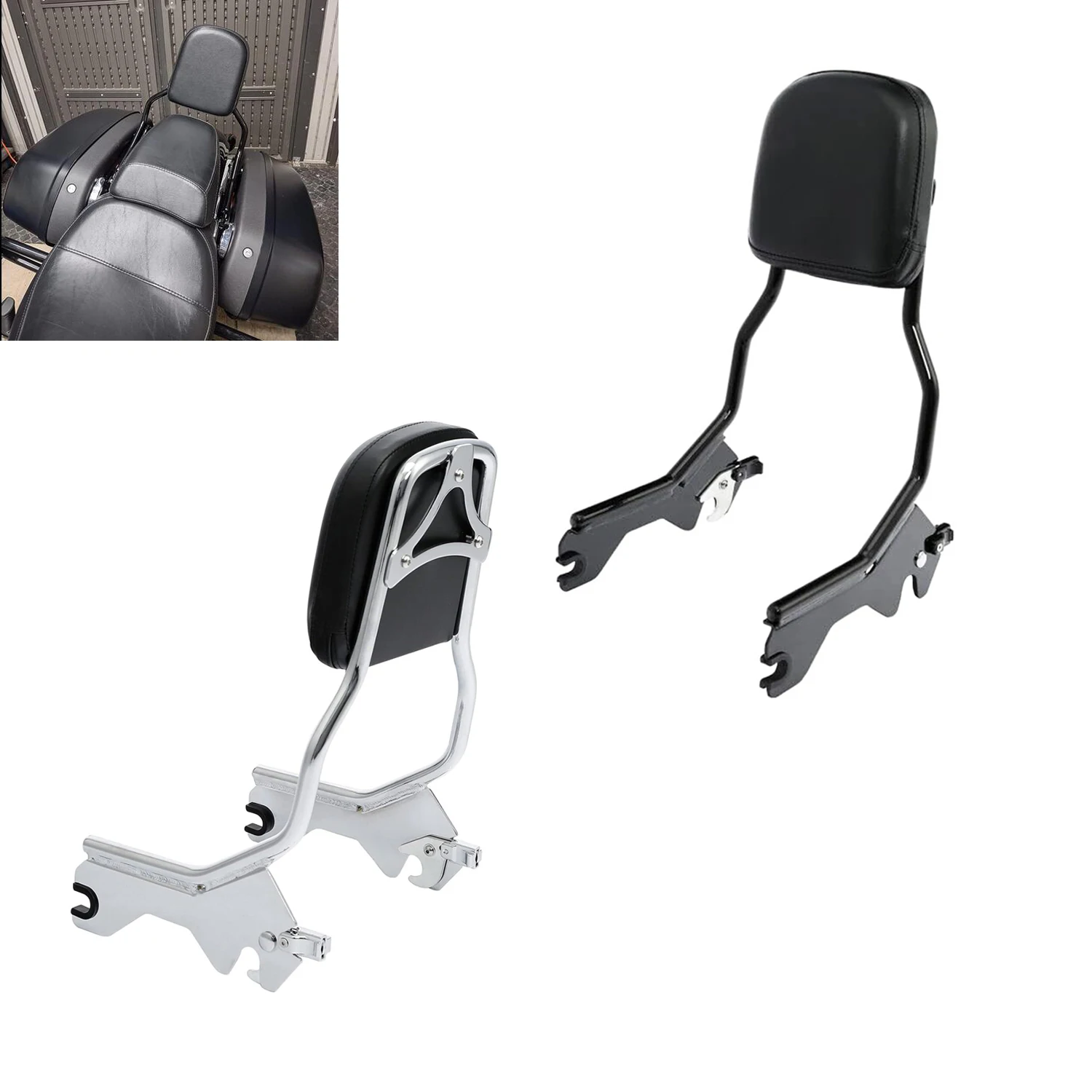 Detachable  Standard Height Upright Sissy Bar Backrest For Harley Low Rider FXLR FXLRS FXLRST Sport Glide FLSB 2018-2023