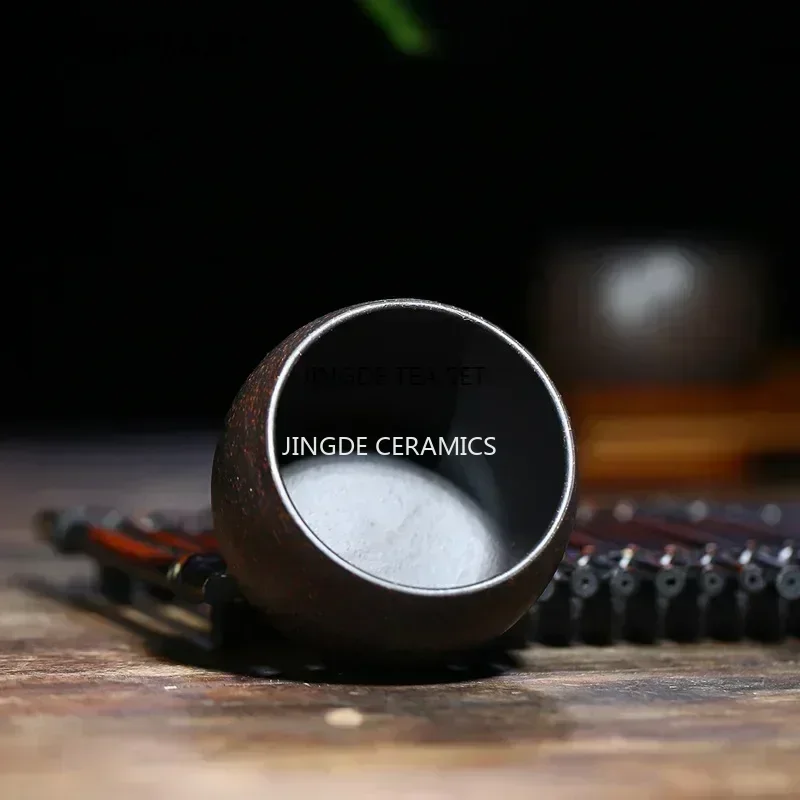 2 Pcs/set Authentic Yixing Purple Clay Teacup Handmade Meditation Cup Travel Tea Bowl Pu'er Master Tea Cup Chinese Tea Set 70ml