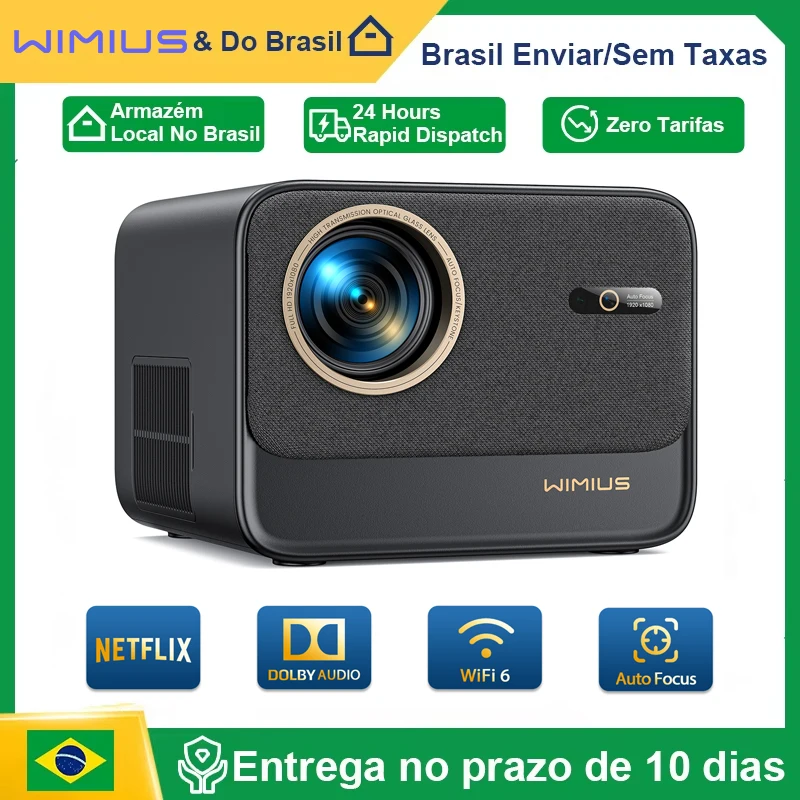 Wimius K9 4K Netflix Projector 30000 Lumens Android TV Auto Focus