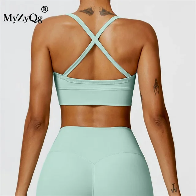 MyZyQg 여성용 타이트 요가 브라로 가을/겨울 운동을 위한 세련되고 기능적인 패션 선택을 완벽하게 연출하세요.