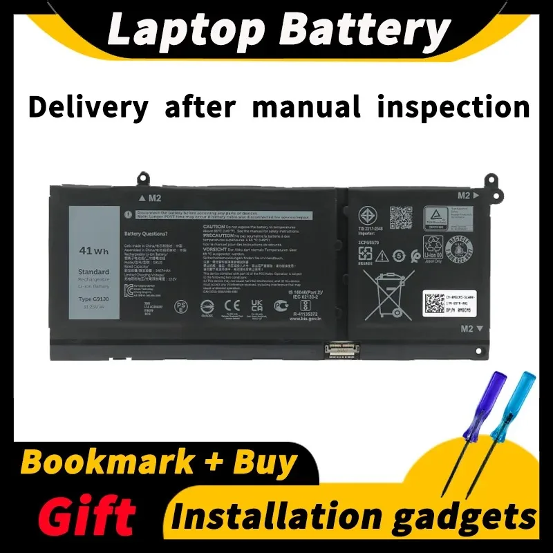 Per Dell Vostro 5510 5410 3510 3515 3511 5415 5515 Latitude 3320 3520 3420 G91J0 V6W33 11.25V 41Wh/3467Mah Batteria Del Computer Portatile