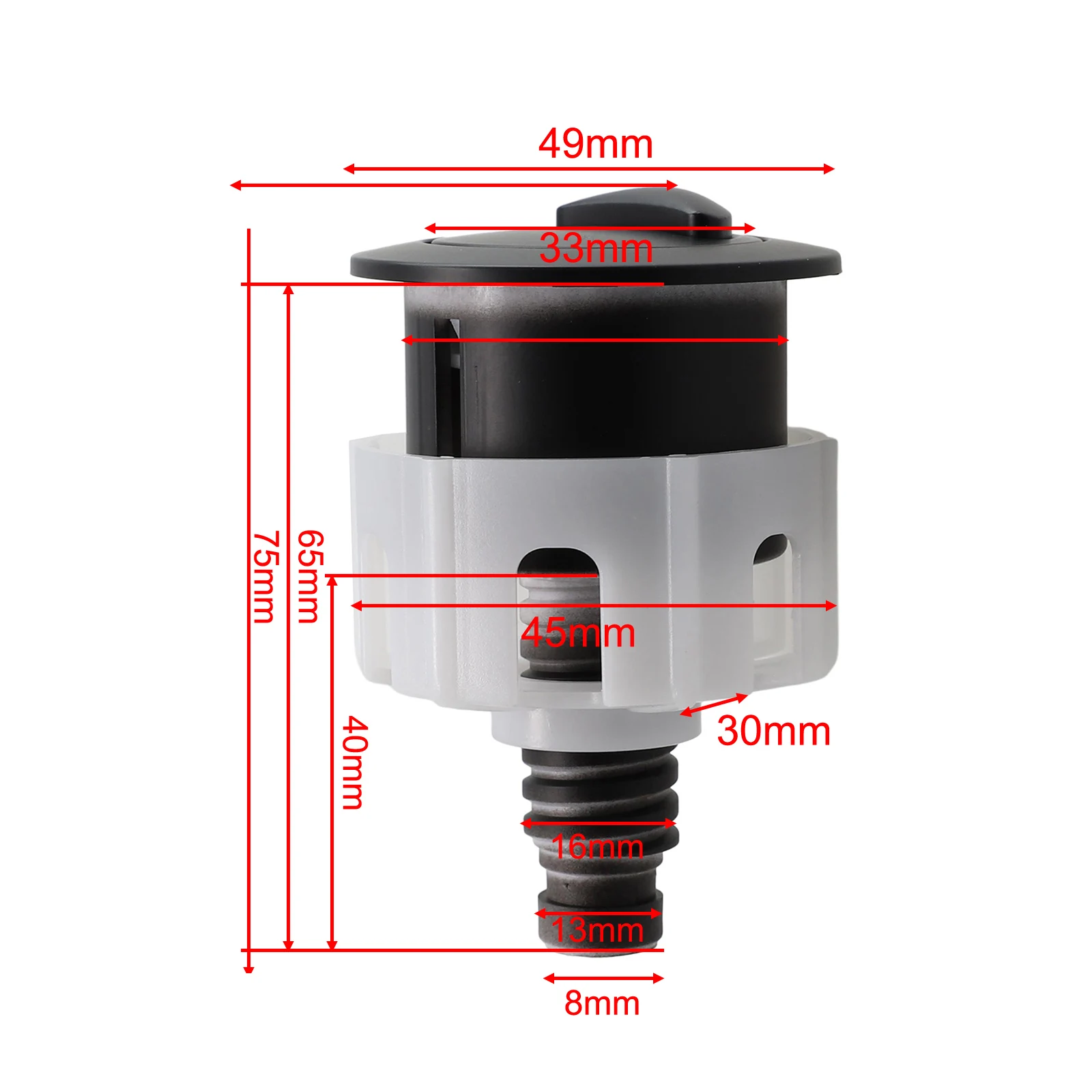 Toilet Push Button Dual Flush Water Saving Chrome For Cistern Tank Toilet Remote Control Button Seat And General toilet flush button