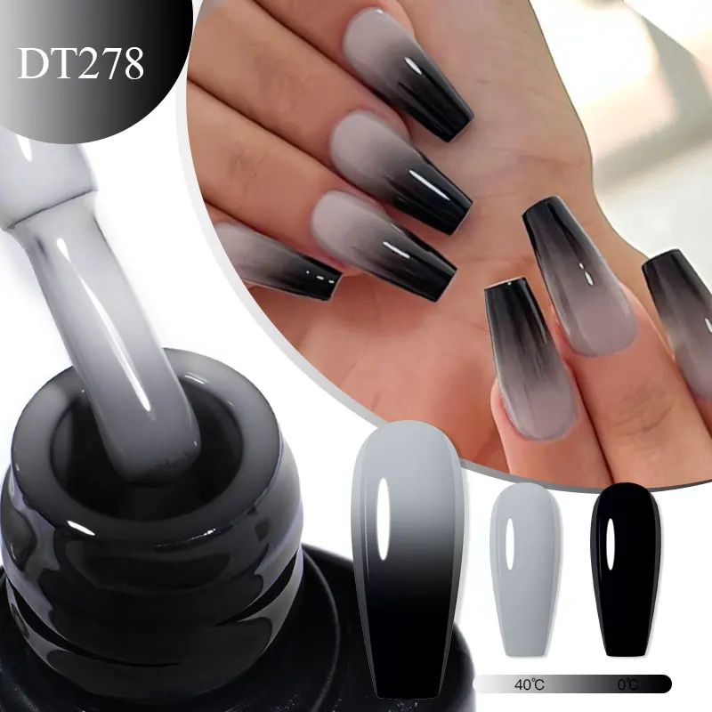 MEET ACROSS 7ml Thermal Gel Nail Polish Ultra-thin 3 Layers Temperature Changing Soak Off Nail Art Gel Varnish For Manicure 2