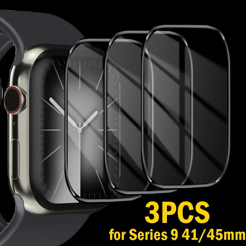 

3 шт., изогнутые защитные 3D-пленки для Apple Watch 9, 41 мм, 45 мм