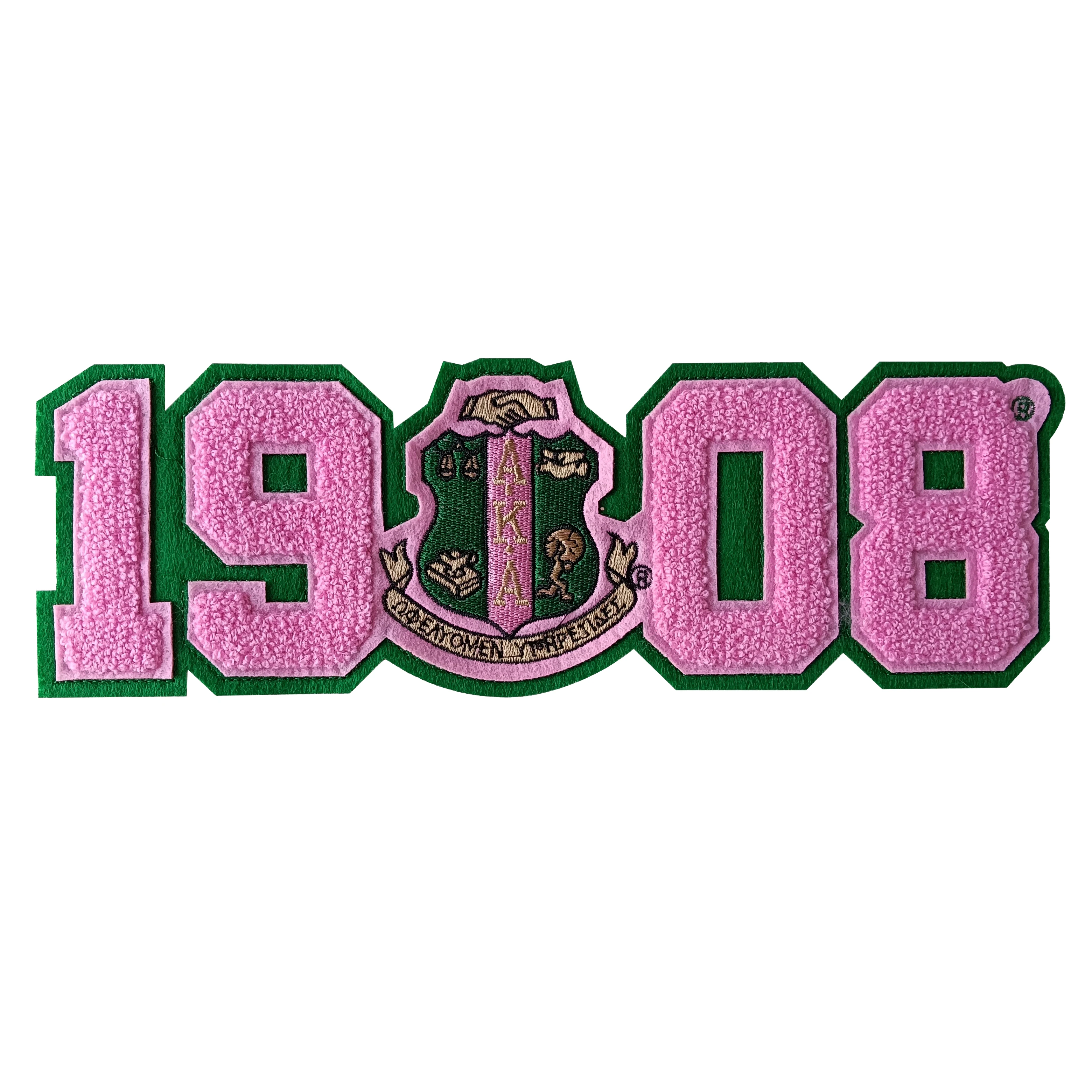 Chenille Pink and Green AKA Sorority Pinky Promise AKA Versary Gift  Founders' Day Iron On Embroidered Patch for Jacket - AliExpress