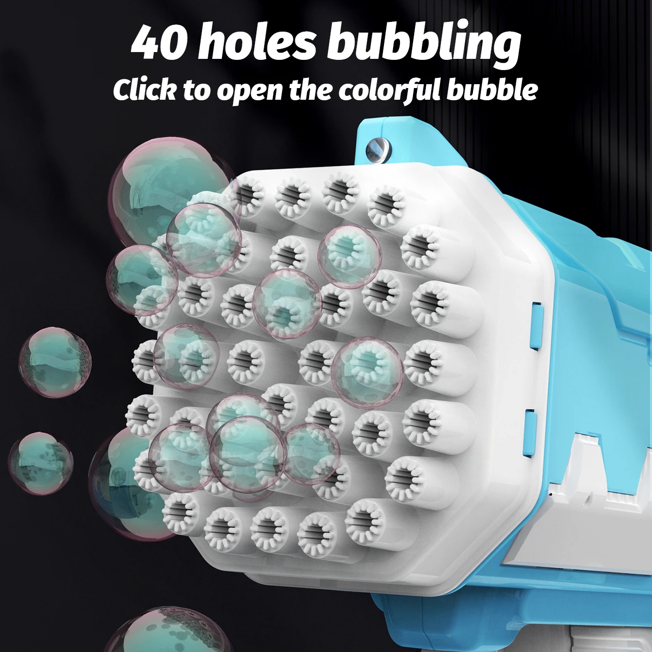 Bring 2 bottles of 50ml bubble water 40 hole 2pcs bubble toys handheld bubble gun wedding game Children's Toys outdoor games toy 3