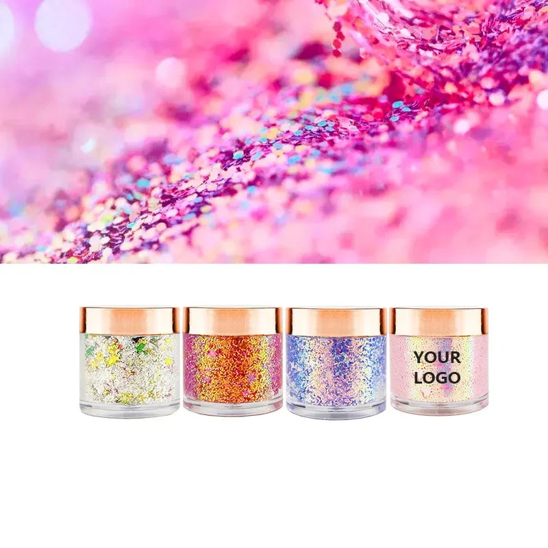 No LOGO Vegan Glitter Powder Private Label Chameleon Eyeshadow Glitters Primer Stage Halloween Makeup Wholesale 6