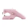Sewing Machine Household Mini Handheld Portable Electric Two-wire Sewing Machine Pink White 1