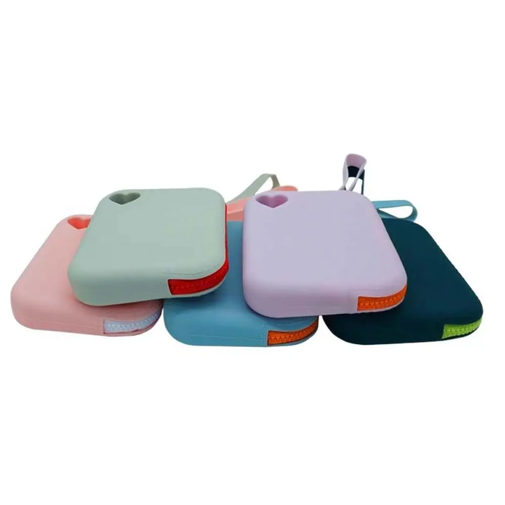 Rectangle Silicone Coin Purse Wallet With Lanyard Large Capacity Simple Makeup Lipstick Bag Waterproof Money Bag coin purse coin wallet
