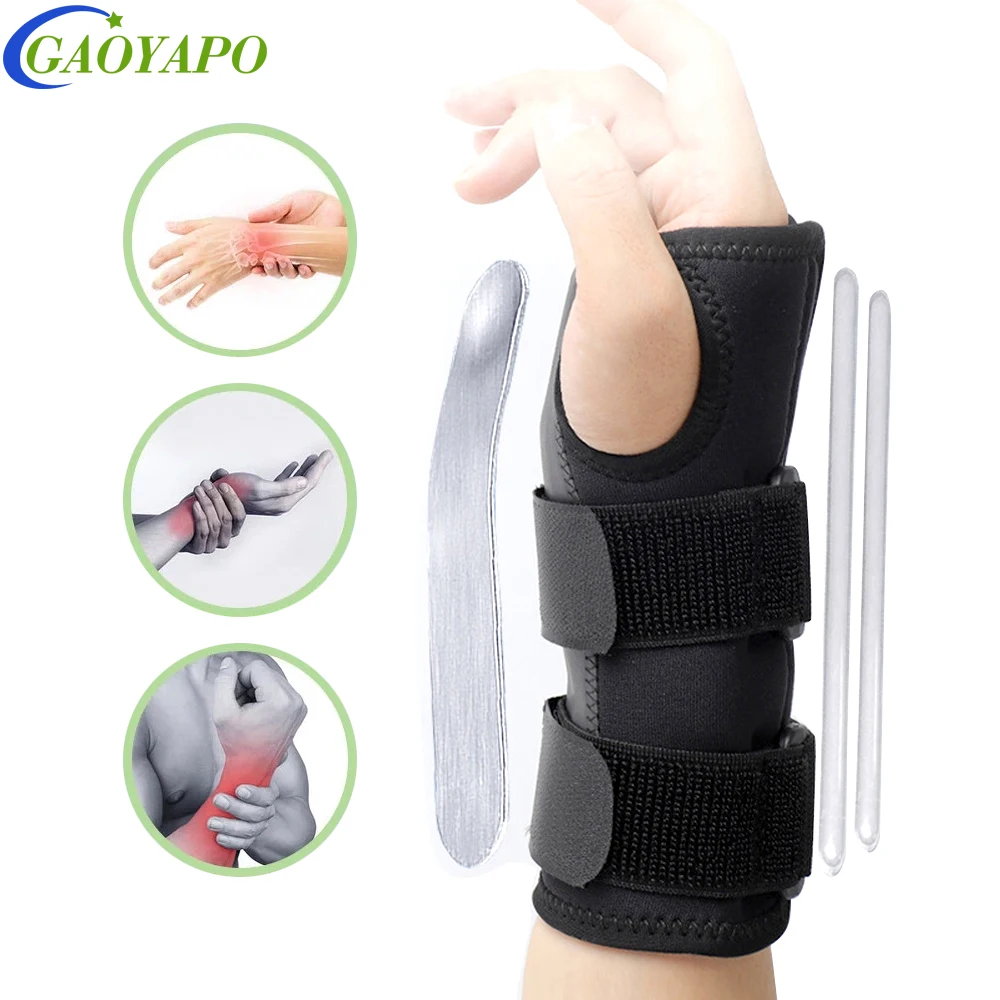 1PCS Carpal Tunnel Wrist Brace Support 2 Straps Metal Splint Stabilizer Helps Relieve Tendinitis Arthritis Carpal Tunnel wrist brace wrist support wrist support band