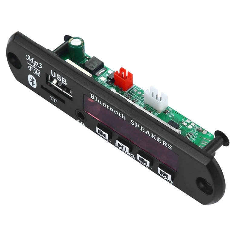 

Плата MP3 декодера 4 шт., Bluetooth 5,0, 5 В, 12 В постоянного тока, автомобильный FM-радиомодуль, поддержка TF, USB, AUX, для автомобильного телефона