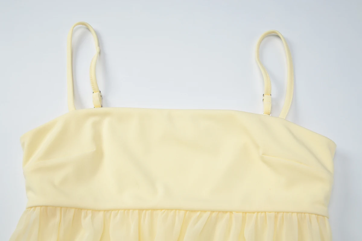 فستان دولزورا قصير بحمالات وظهر مكشوف مع تطريز شفاف من الشيفون، أزياء نسائية أنيقة ومثيرة للحفلات والنوادي وملابس الصيف