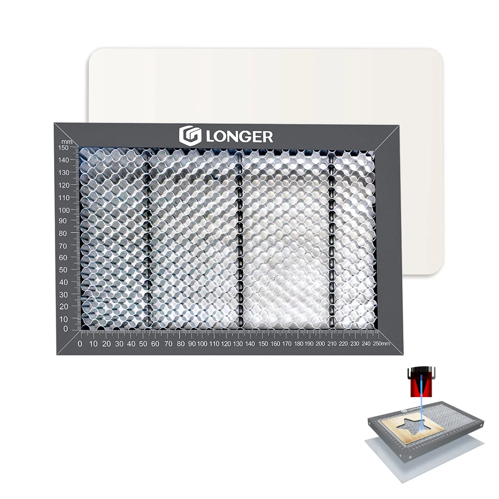 Honeycomb Working Table Plate Board 300x200x22mm + Aluminum Sheet for Laser Engraving Cutting DIY CNC KIT Tools Accessories