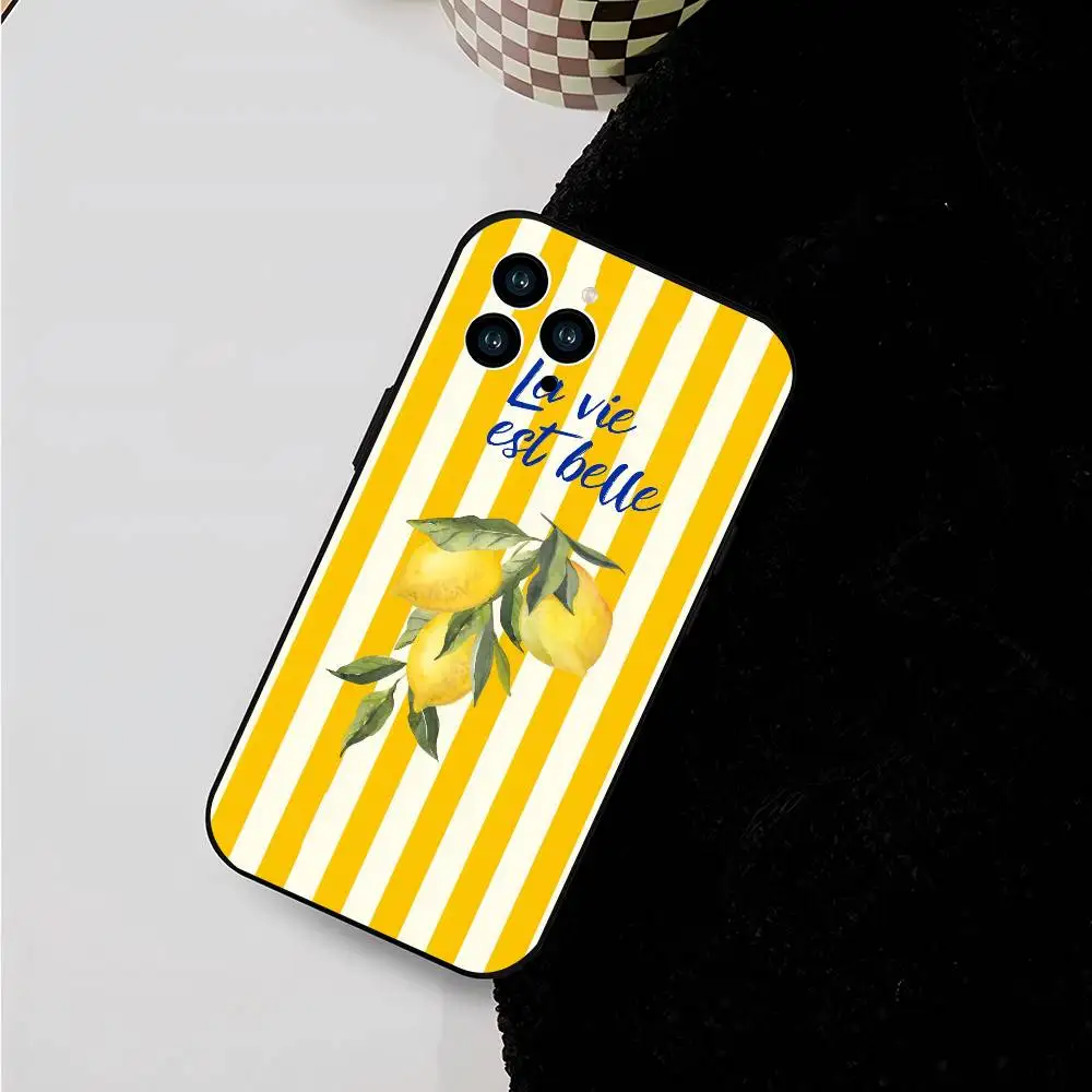 Summer Fruit Lemon Shockproof Silicone Phone Case Cover