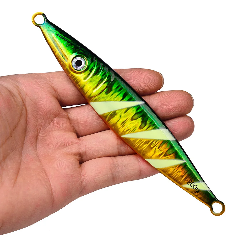 

5Pcs Metal Jig Fishing Lure 60g 80g 100g 120g 160g 200g Trolling Hard Bait Bass Sea Spinning Micro Trout Saltwate Slow