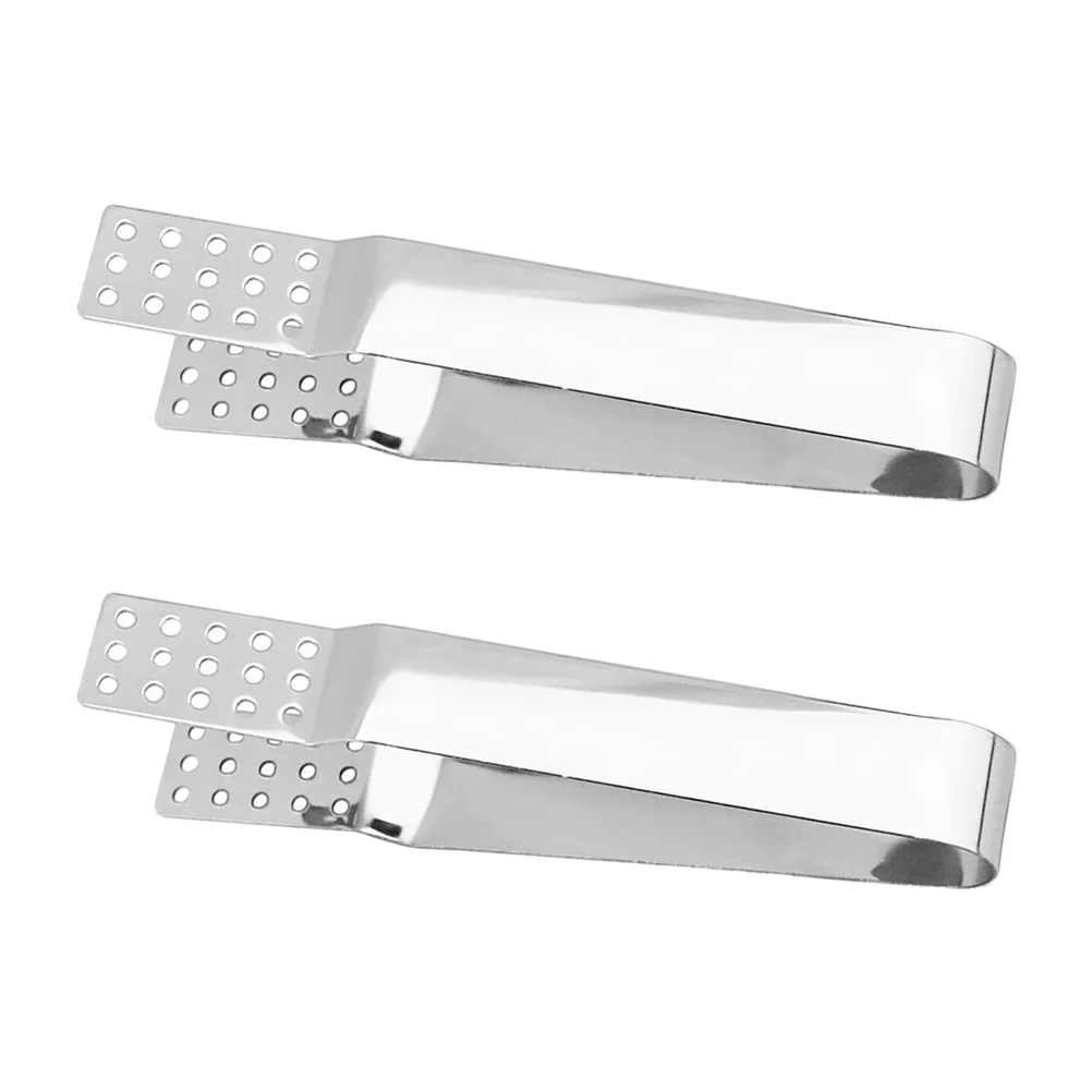 

2PCS Stainless Steel Tea Bag Tongs Heat Resistant Food Clamp Tong Multi-function Tea Bag Tong Squeezer