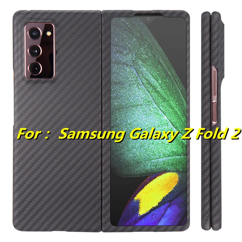 

Really Carbon Fiber Case for Samsung Galaxy Z Fold 2 Carbon Fiber Case Aramid Fiber Cover Galaxy Z Fold 2 5G Ultra-thinPhoneCase