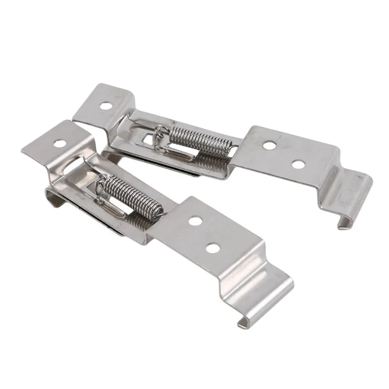 European Car License Plate Frame Holder Trailer Number Plate Clips Spring Loaded Stainless Steel Bracket