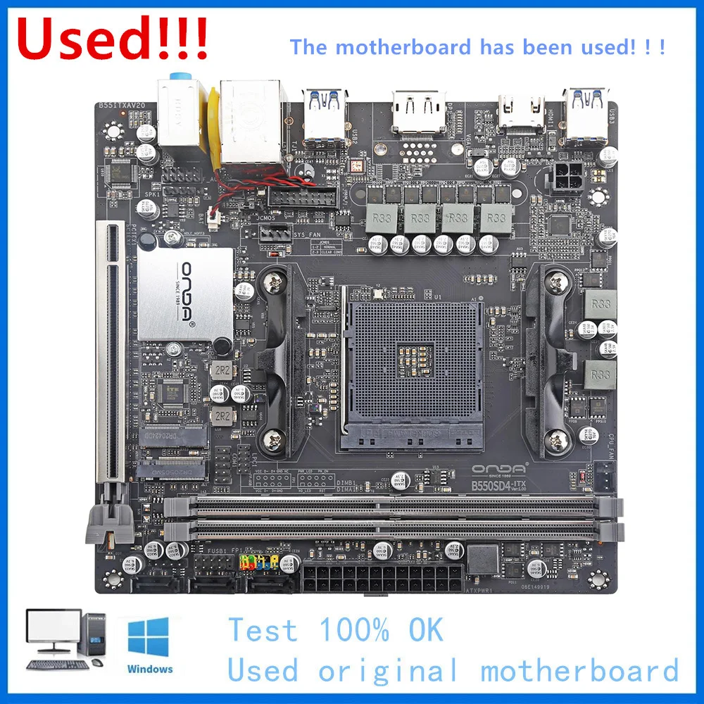 Scheda Madre B550 Utilizzata Per Presa Scheda Madre Onda B550Sd4-Itx Mini Itx Supporto Scheda Madre Desktop Am4 Ddr4 5900X 5600G