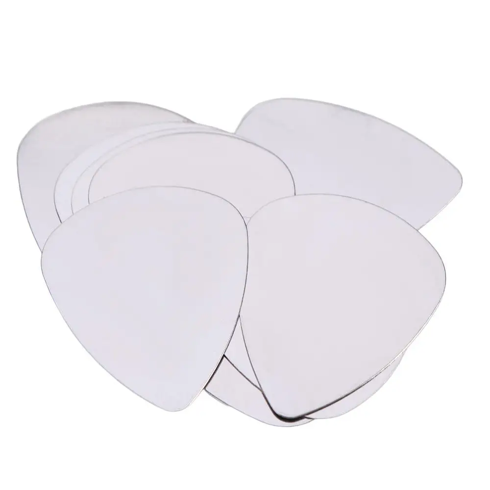 Description Picture 3 of item10PCS 0.3mm Stainless Steel Guitar Picks Triangle Gestures Metal Guitar Plectrum Adhesive Mediator Finger Shrapnel Bass Guitar
