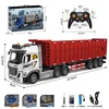 RC Car Big RC Container Truck 9CH Alloy Remote Control Oil Tank Truck Electronic Simulation Trailer LED Music Rechargeable Toy 4