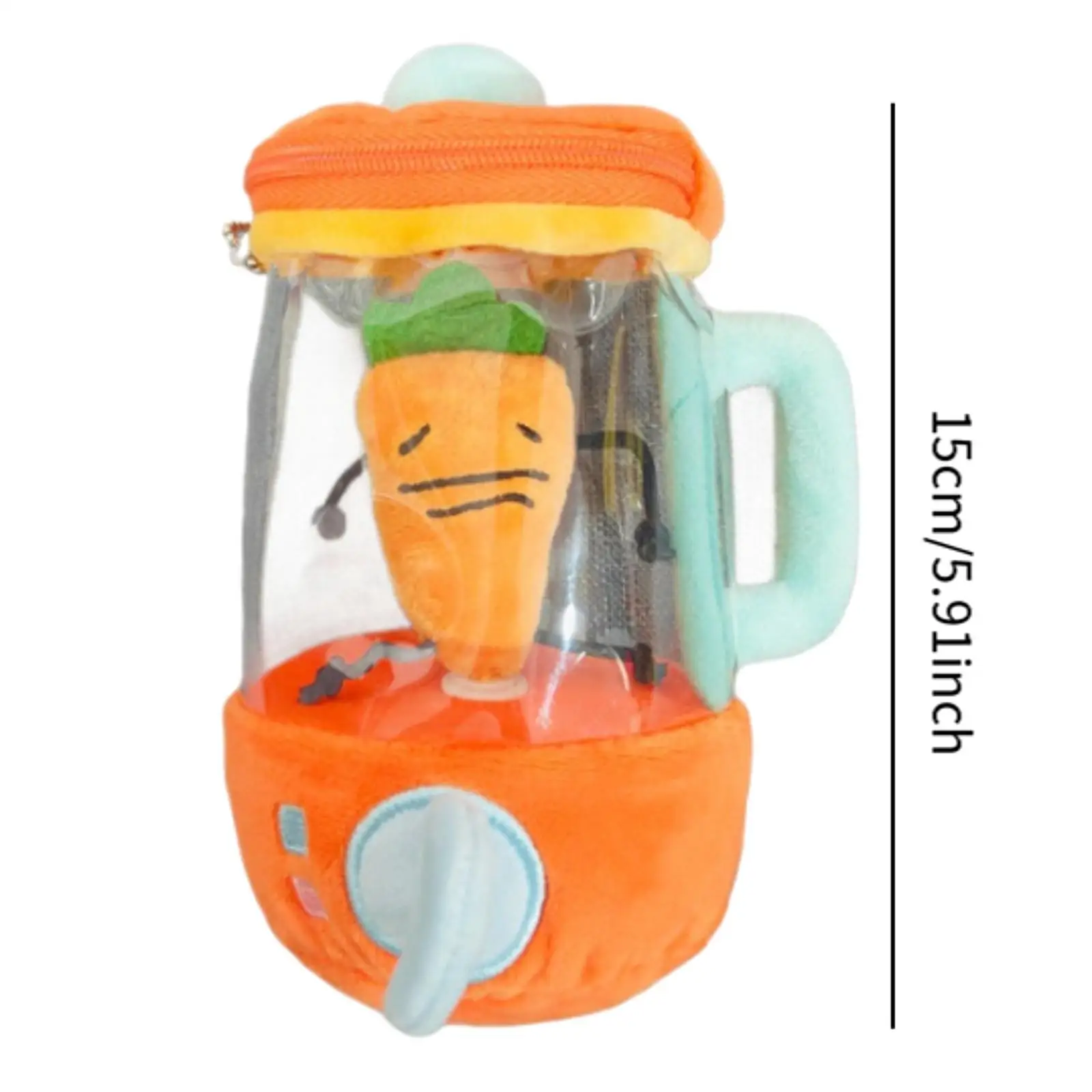 Carrot Juicer Plush Toy Plush Vegetable Toy Cartoon for Children Boys Girls
