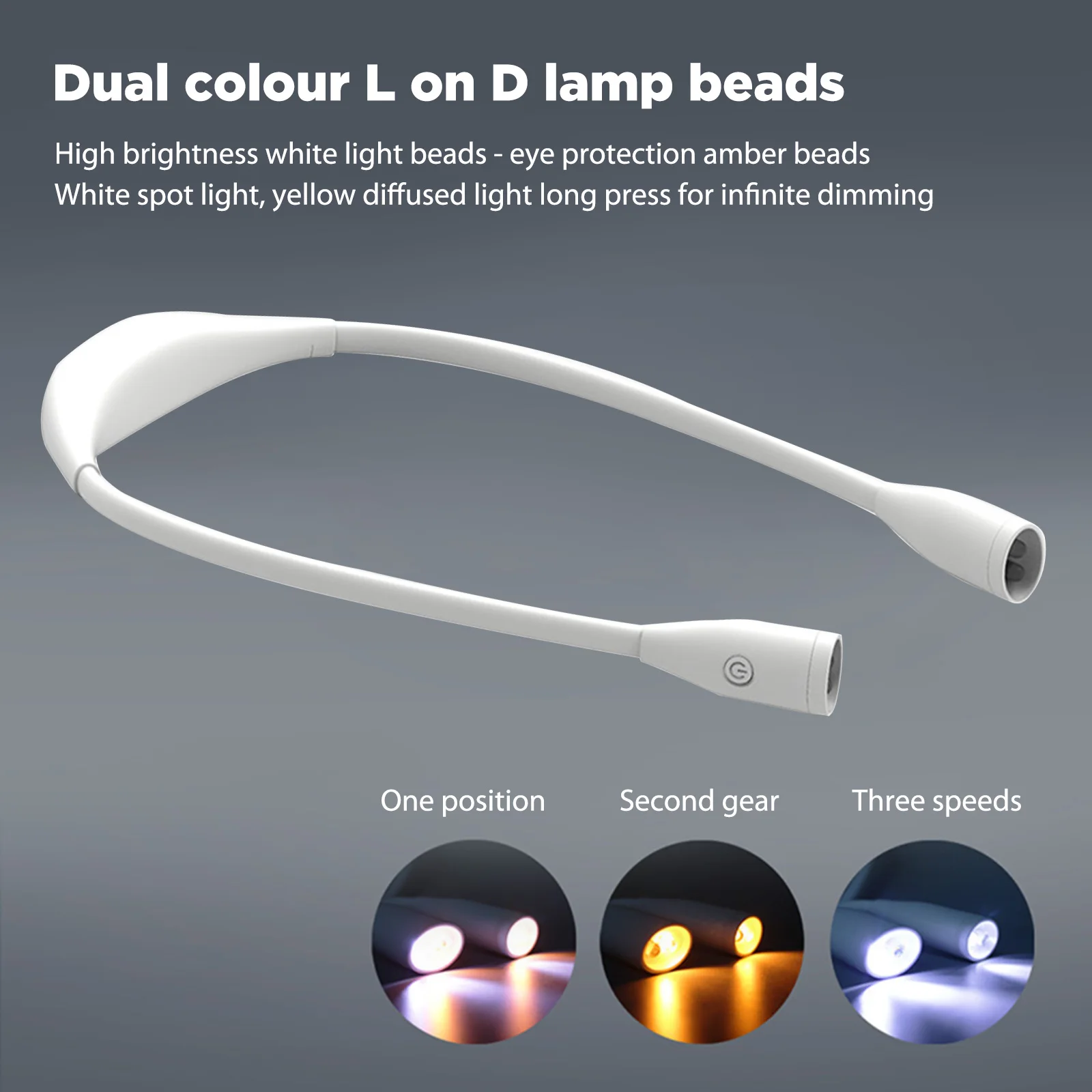Neck Reading Light Novelty Flexible Neck Lights Handsfree Book Light