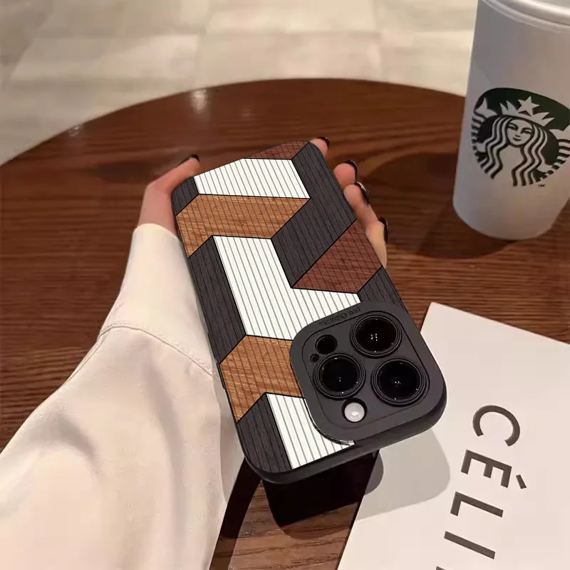 Vintage Wood Grain Pattern Phone Case - Stylish Design with Enhanced Durability