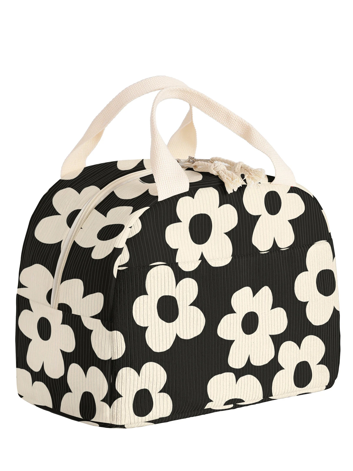 1pc- insulated lunch box bag thickened student portable lunch bag