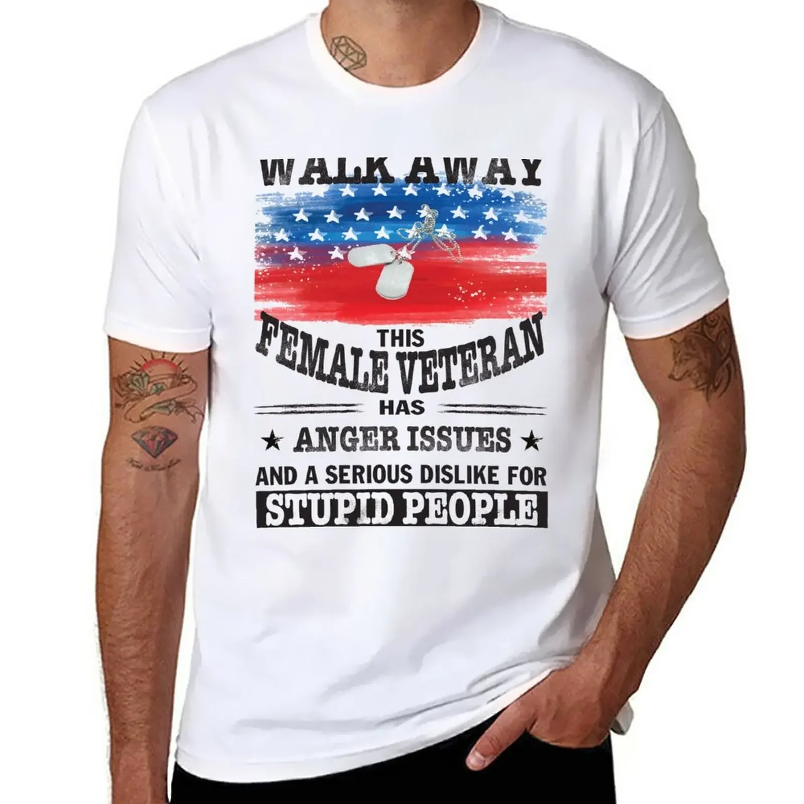 

Walk away this female veteran has anger issues and a serious dislike for stupic people Shirt T-Shirt