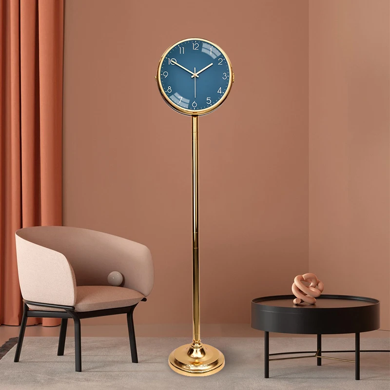 Nordic simple living room large floor clock, modern fashion home decoration, double-sided standing clock, floor clock