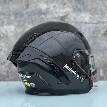 Original Carbon Fiber Material Helmet Summer Racing Men Black Half Helmet Motorcycle Adult Kids Helmet Capacete ECE Approved