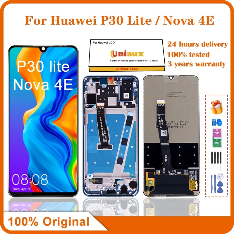 

6,15 "оригинальный для Huawei P30 Lite Nova 4e ЖК-дисплей сенсорный экран для Huawei P30 Lite Φ LX1A LX2 LX3A ЖК-дисплей