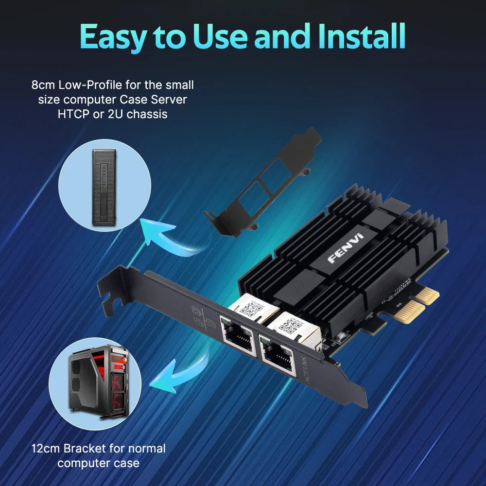 FENVI For I226 PCI Express To RJ45 Network Card PCI-E RJ45 Gigabit Ethernet 2.5G 2500Mbps WiFi Adapter — view 5