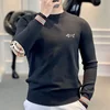 2024 Men Knitted Sweater Golf Shirts Luxury Long Sleeves Top Fashion Casual Round Neck Windproof Blouse NEW Autumn Golf Wear Men 5