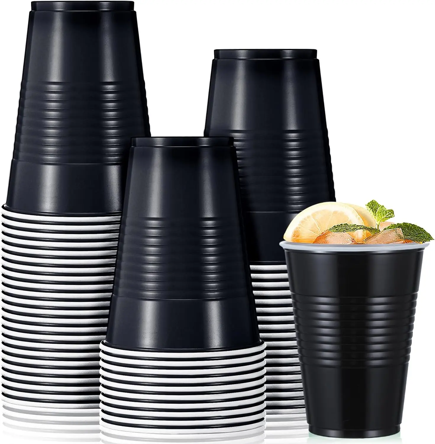 100PCS 16OZ Disposable Plastic Cups for Beer Pong