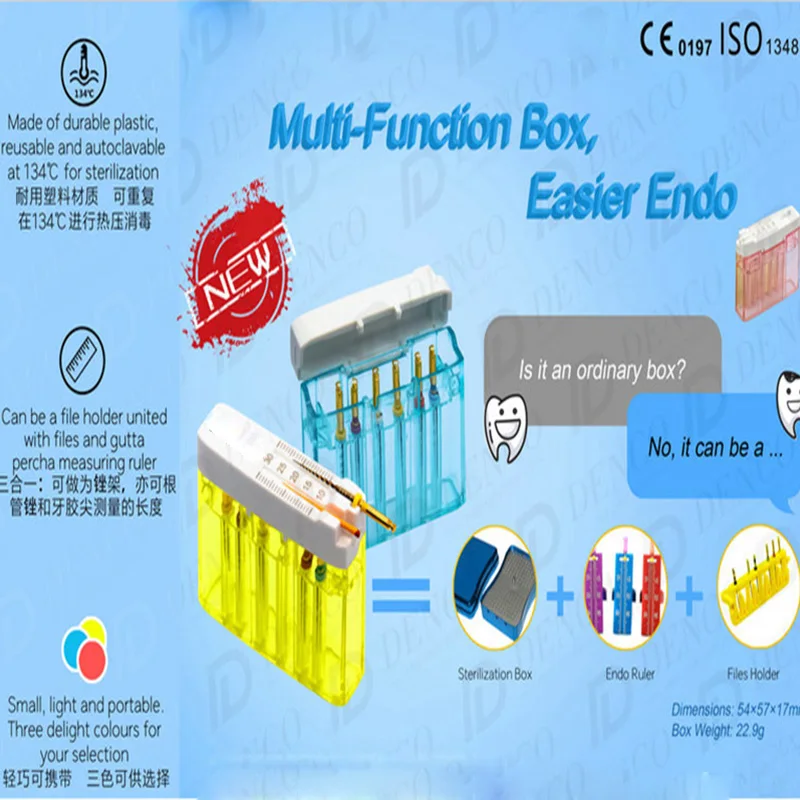 Dental Endo Files Sterilization Box 135 Degree Autoclavable Multi Function Measurement Box Dental File Organizer Endodontic File - 4