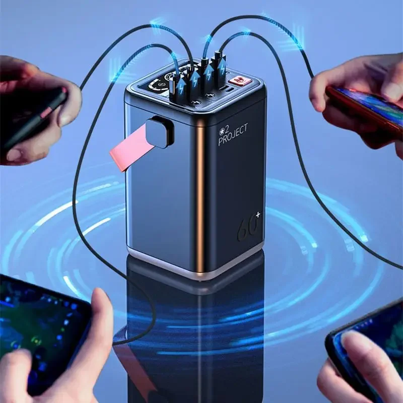 PD65W 60000mAh  Power Bank Large Capacity Portable USB C Fast Charging Powerbank Powerful External Spare Battery For Laptop 3