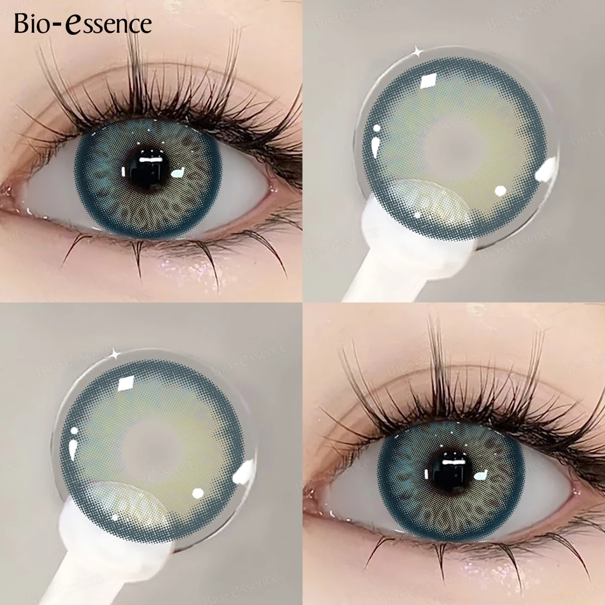 Bio-Essence Blue Fashion Contact Lenses – Natural Look, 1 Pair